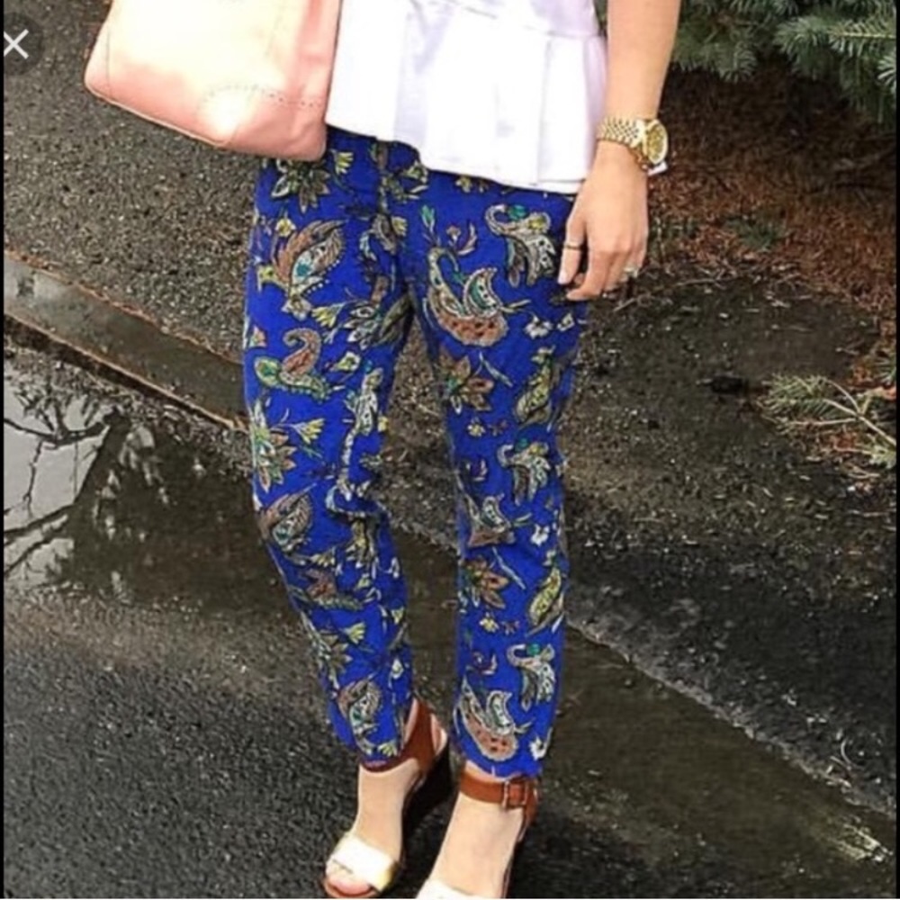 [SOLD] LOFT Blue Paisley Pants